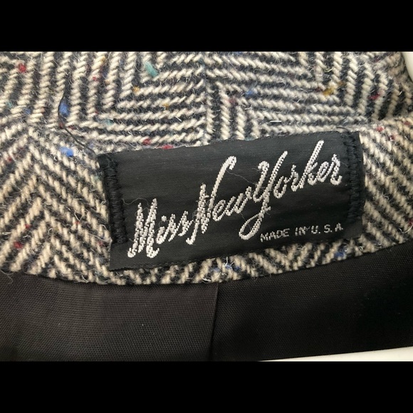 Vintage Miss New Yorker herringbone coat - Picture 3 of 4